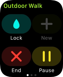 Press End to stop your training activity. Press End to stop your training activity.