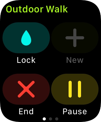 Press End to stop your training activity. Press End to stop your training activity.