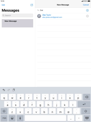 Press the required contact. Press the required contact.