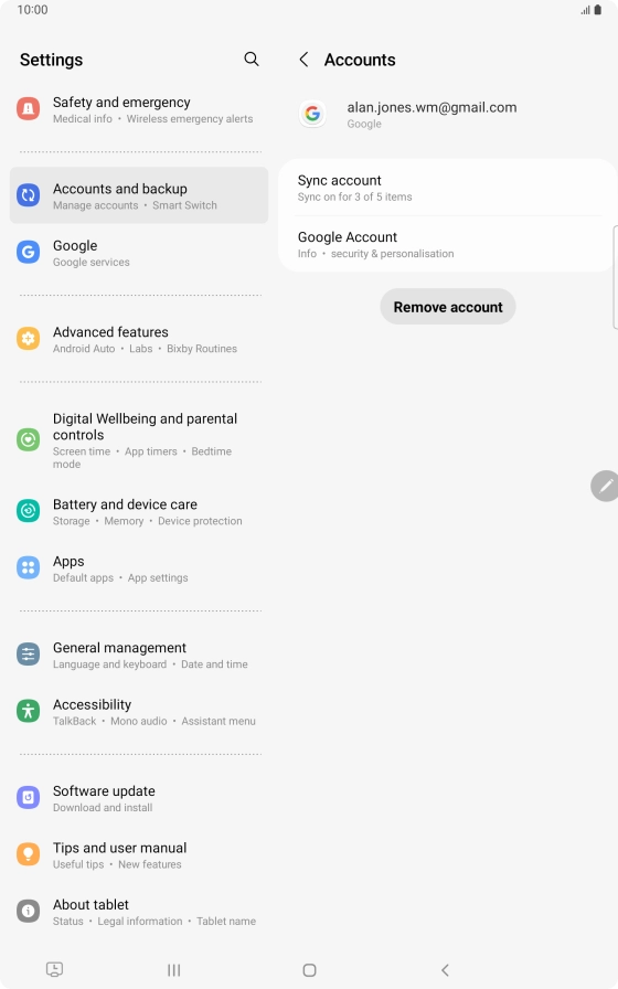 Press Sync account. Press Sync account.