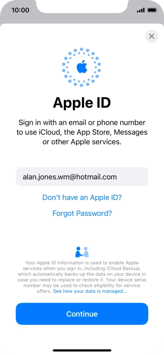 Press Continue. Press Continue.
