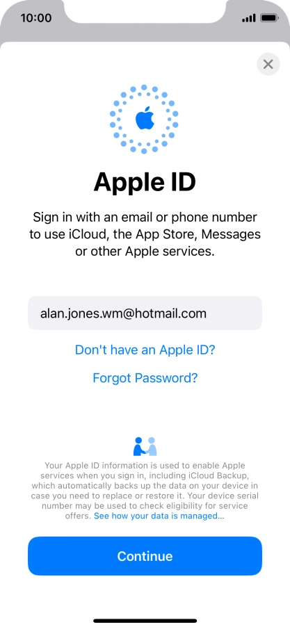 Press Continue. Press Continue.