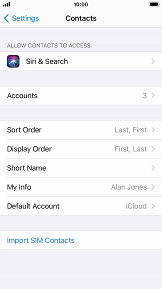 Press Import SIM Contacts. Press Import SIM Contacts.
