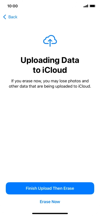 Press Erase Now. Press Erase Now.