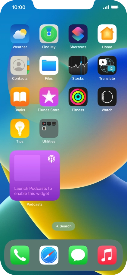 If you're using a Widget Stack: slide up or down on the stack to select the required widget. If you're using a Widget Stack: slide up or down on the stack to select the required widget.