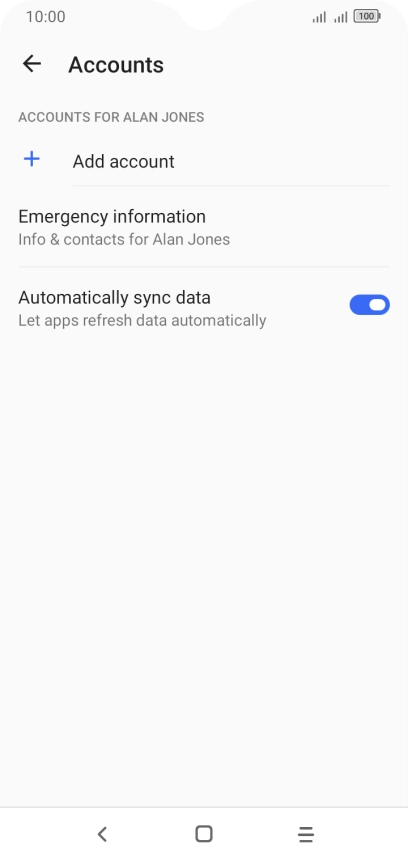 Press Add account. Press Add account.