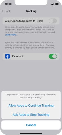 If you turn off the function, press the required setting. If you turn off the function, press the required setting.