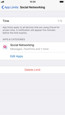 Press Delete Limit. Press Delete Limit.