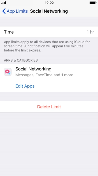 Press Delete Limit. Press Delete Limit.