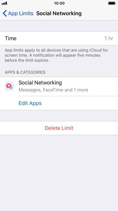 Press Delete Limit. Press Delete Limit.