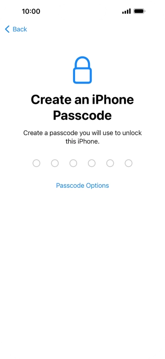 Press Passcode Options. Press Passcode Options.