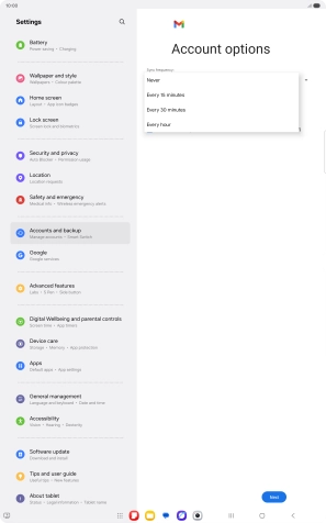 Press the required setting. Press the required setting.