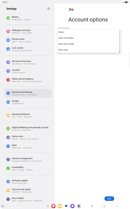 Press the required setting. Press the required setting.
