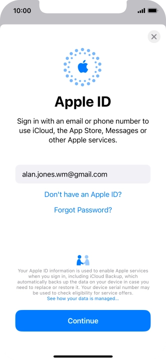 Press Continue. Press Continue.