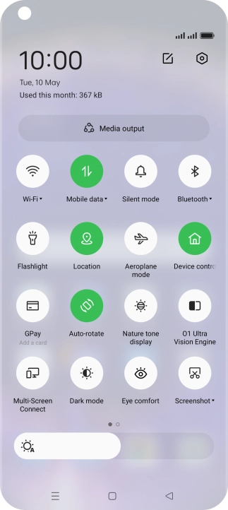 Press the settings icon. Press the settings icon.