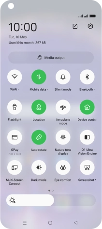 Press the settings icon. Press the settings icon.