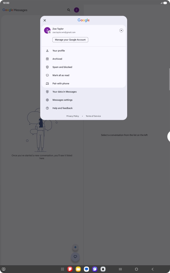 Press Messages settings. Press Messages settings.