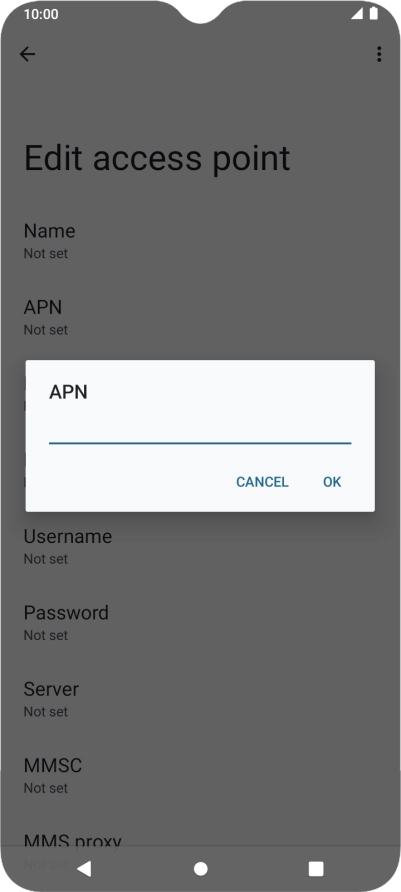 Key in live.vodafone.com and press OK. Key in live.vodafone.com and press OK.