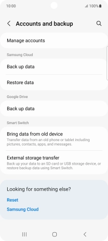 Press Manage accounts. Press Manage accounts.