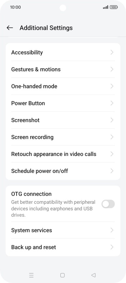Press Back up and reset. Press Back up and reset.
