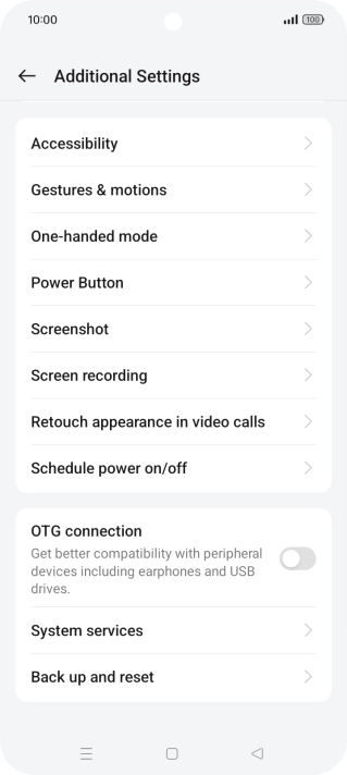 Press Back up and reset. Press Back up and reset.