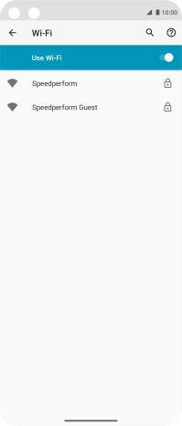 Press the required Wi-Fi network. Press the required Wi-Fi network.