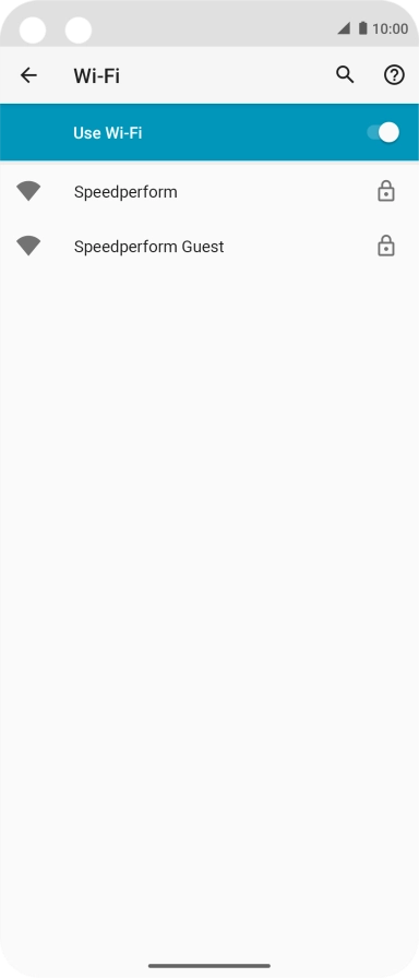 Press the required Wi-Fi network. Press the required Wi-Fi network.