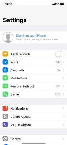Press Sign in to your iPhone. Press Sign in to your iPhone.