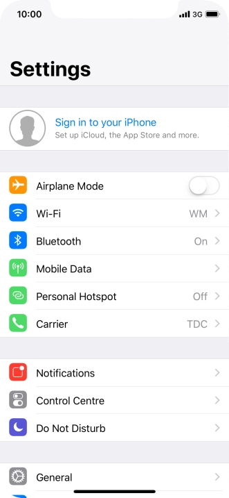Press Sign in to your iPhone. Press Sign in to your iPhone.