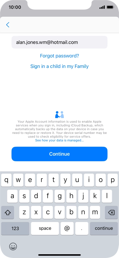 Press Continue. Press Continue.
