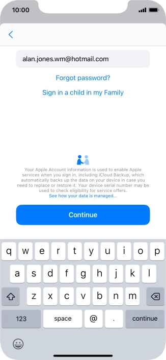 Press Continue. Press Continue.