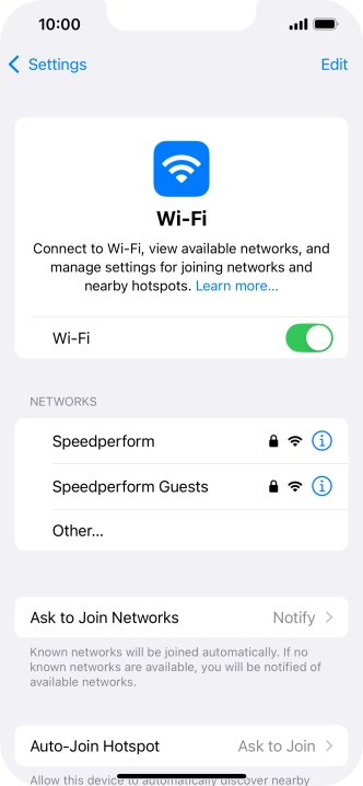Press the required Wi-Fi network and key in the password for the Wi-Fi network. Press the required Wi-Fi network and key in the password for the Wi-Fi network.