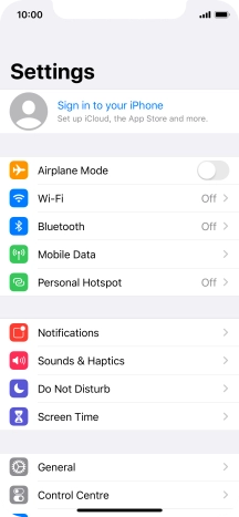 Press Sign in to your iPhone. Press Sign in to your iPhone.