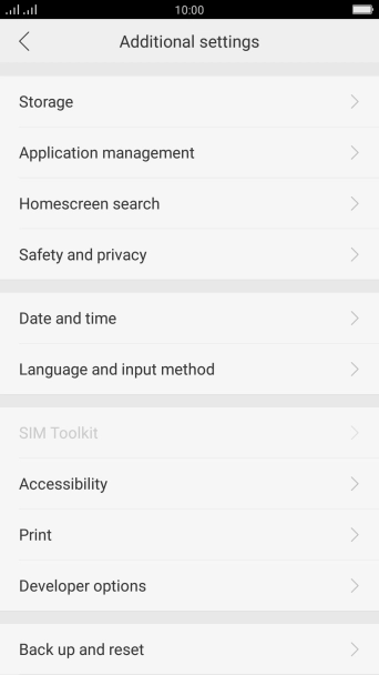 Press Back up and reset. Press Back up and reset.