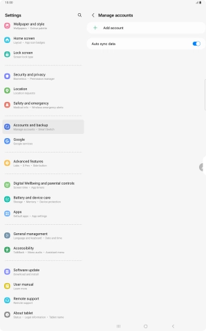 Press Add account. Press Add account.