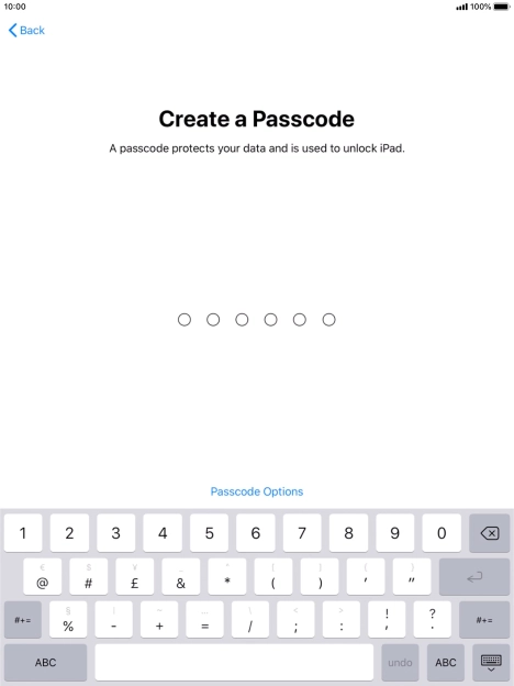 Press Passcode Options. Press Passcode Options.
