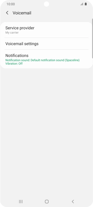 Press Voicemail settings. Press Voicemail settings.