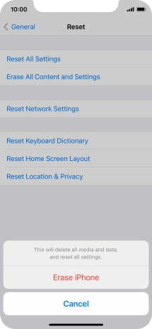 Press Erase iPhone. Press Erase iPhone.