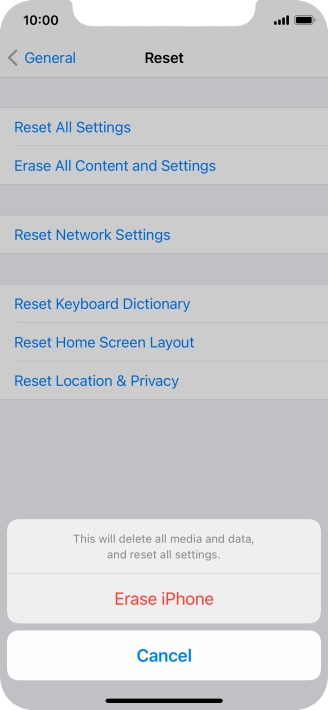Press Erase iPhone. Press Erase iPhone.