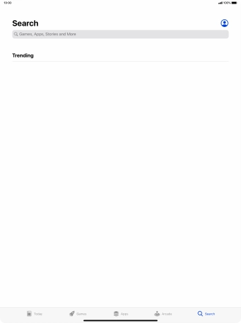 Press the search field. Press the search field.