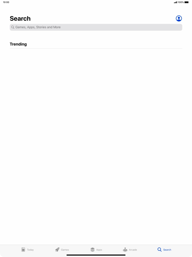 Press the search field. Press the search field.