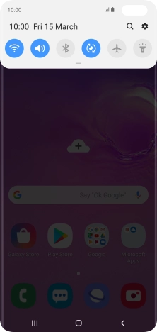 Press the settings icon. Press the settings icon.