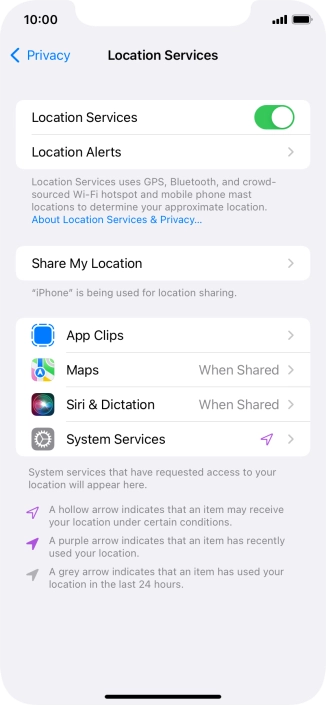 Press the required app. Press the required app.