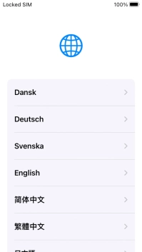 Press the required language. Press the required language.