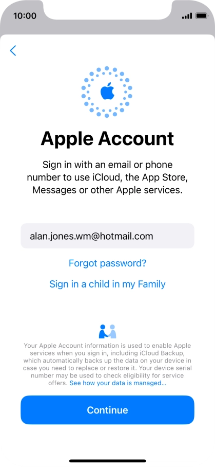 Press Continue. Press Continue.
