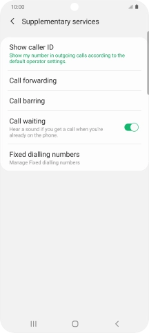 Press Call forwarding. Press Call forwarding.