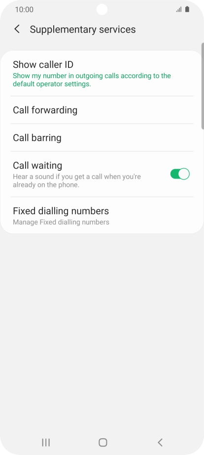 Press Call forwarding. Press Call forwarding.