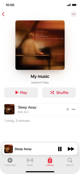 Press the song title. Press the song title.