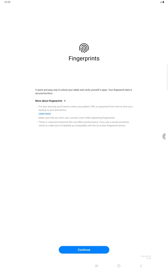 Press Continue. Press Continue.