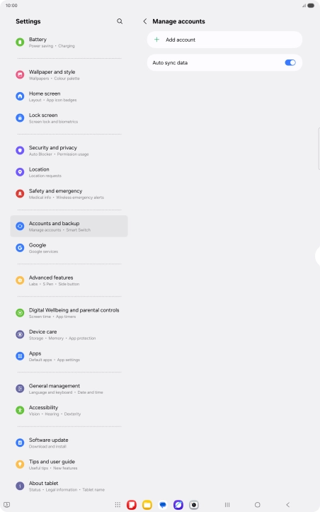 Press Add account. Press Add account.